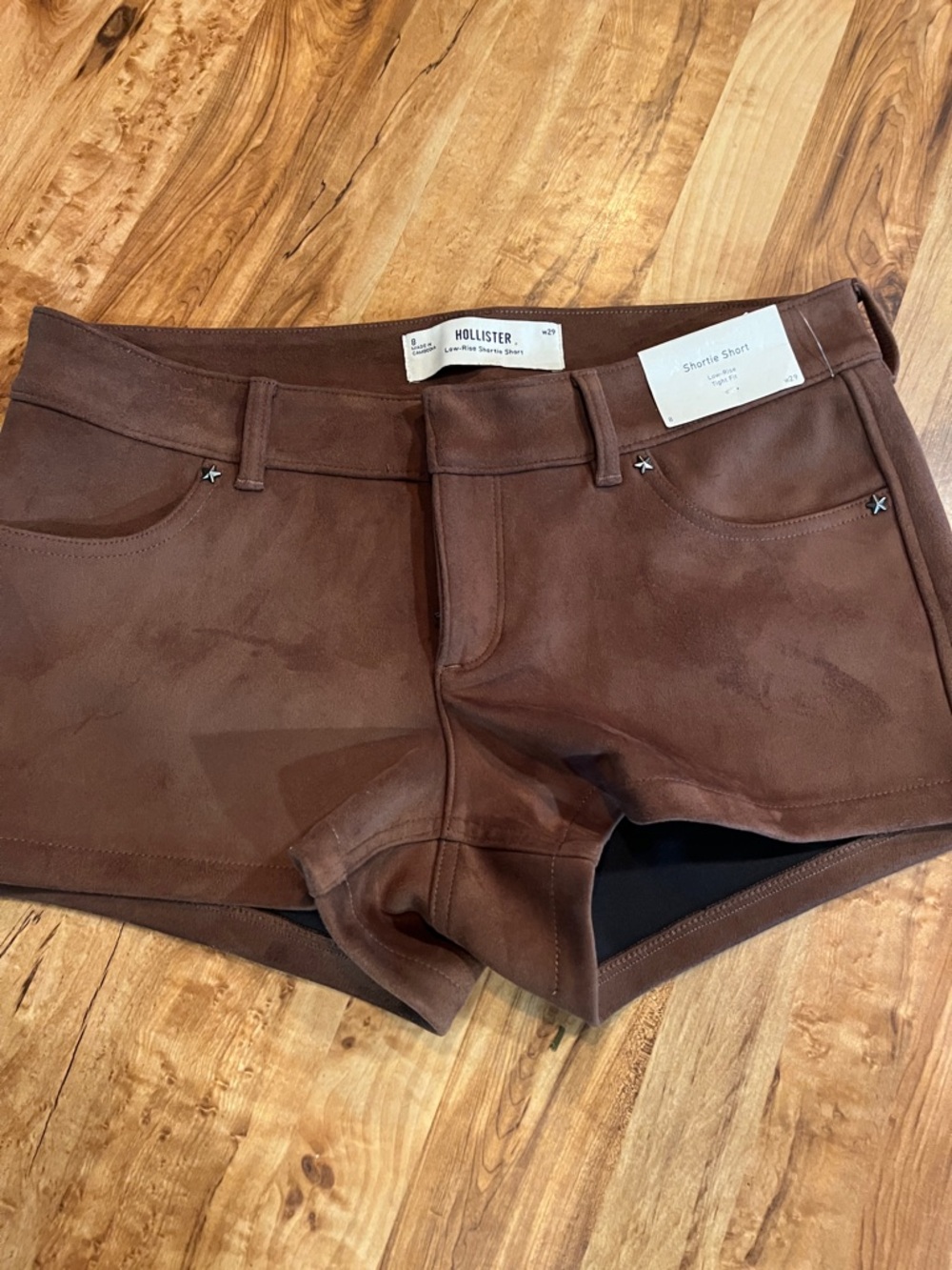 Hollister Suede-Look Shorts.Low rise